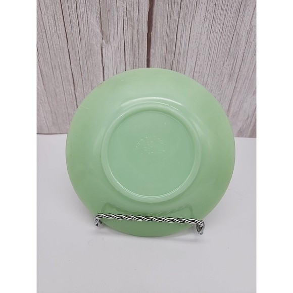 Fire King Jadite Jane Ray Saucer Green Oven Glass Vintage Anchor Hocking Ribbed - Picture 2 of 12
